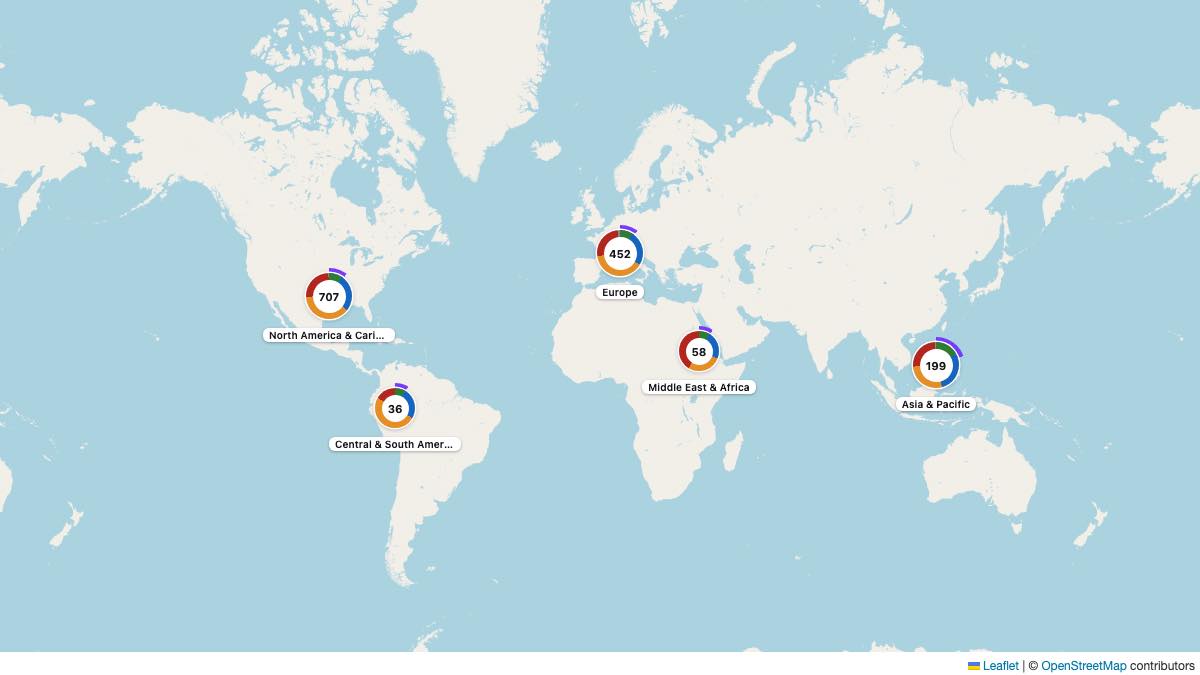 Map of the 1,452 Edit by Chase Travel hotels the Sapphire Reserve credits can be spent at